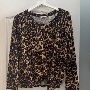 Nine Britton Leopard Print Blouse